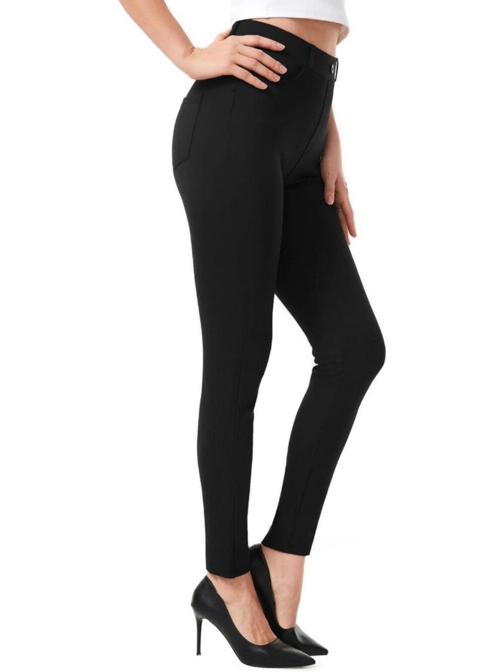 Women's Skinny Yoga Dress Pants with Pockets - Comfortable, Stylish & Versatile